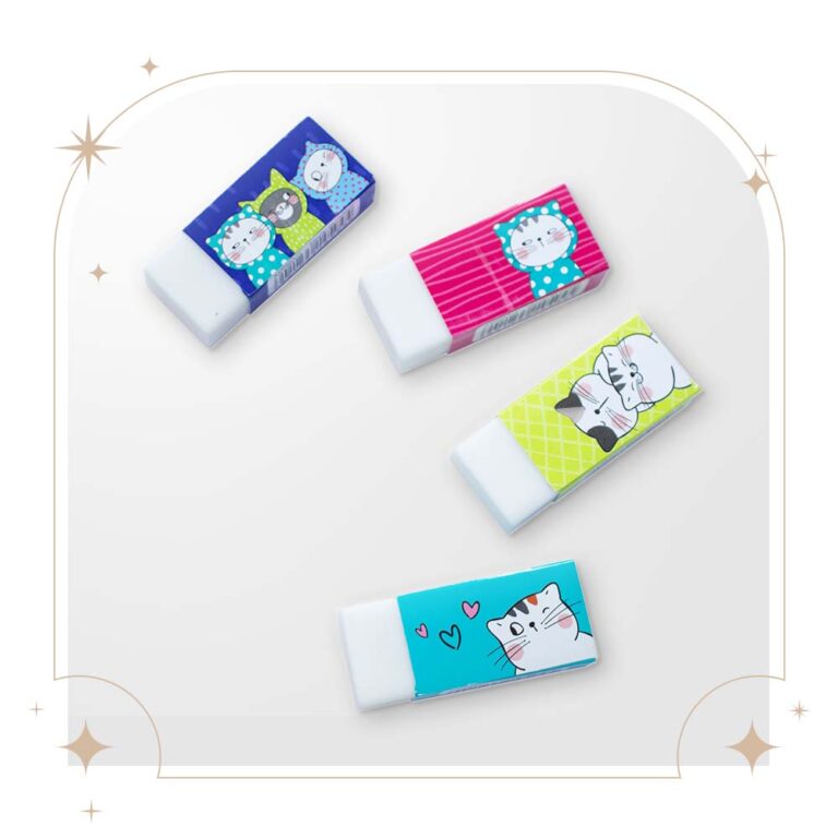 So Many Cats 4B Soft Erasers Premium Everyday Essentials